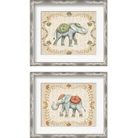 Framed 'Elephant Walk 2 Piece Framed Art Print Set' border=