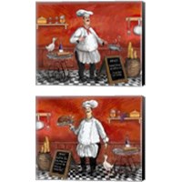 Framed Chef 2 Piece Canvas Print Set