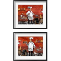 Framed 'Chef 2 Piece Framed Art Print Set' border=