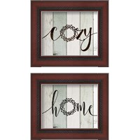 Framed 'Rustic Wreath 2 Piece Framed Art Print Set' border=