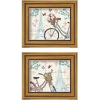 Framed 'Paris Tour 2 Piece Framed Art Print Set' border=