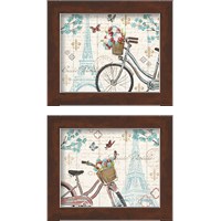 Framed 'Paris Tour 2 Piece Framed Art Print Set' border=