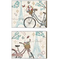 Framed 'Paris Tour 2 Piece Canvas Print Set' border=