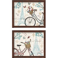 Framed 'Paris Tour 2 Piece Framed Art Print Set' border=