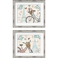 Framed 'Paris Tour 2 Piece Framed Art Print Set' border=