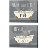 Framed 'Squeaky Clean 2 Piece Canvas Print Set' border=