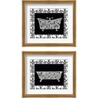 Framed 'Paris Hotel Tub 2 Piece Framed Art Print Set' border=