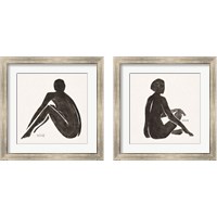 Framed 'Neutral Nudes 2 Piece Framed Art Print Set' border=