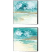 Framed 'Cumulus Emerald 2 Piece Canvas Print Set' border=