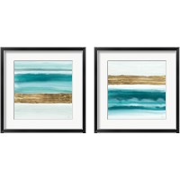 Framed 'Gold Emerald I 2 Piece Framed Art Print Set' border=