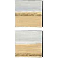 Framed 'Gold Strips 2 Piece Canvas Print Set' border=