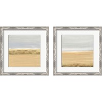 Framed 'Gold Strips 2 Piece Framed Art Print Set' border=