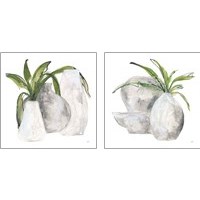 Framed 'Three Vases 2 Piece Art Print Set' border=