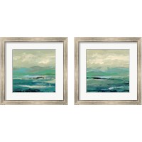 Framed 'Turquoise Bay 2 Piece Framed Art Print Set' border=