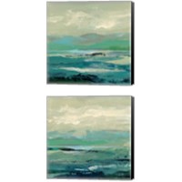 Framed 'Turquoise Bay 2 Piece Canvas Print Set' border=