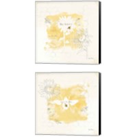 Framed 'Bee and Bee 2 Piece Canvas Print Set' border=