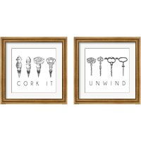 Framed Unwind & Cork It 2 Piece Framed Art Print Set