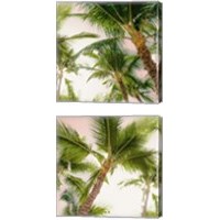Framed 'Bright Oahu Palms 2 Piece Canvas Print Set' border=