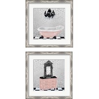 Framed 'Rose Gold Bath 2 Piece Framed Art Print Set' border=