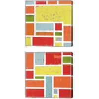 Framed 'Bright Retro Lofts 2 Piece Canvas Print Set' border=