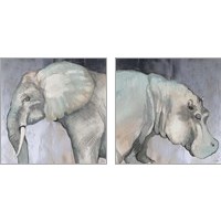 Framed Safari Animal 2 Piece Art Print Set