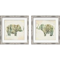 Framed 'Boho Elephant 2 Piece Framed Art Print Set' border=