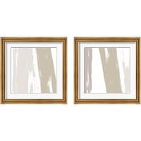 Framed 'Gray Strokes 2 Piece Framed Art Print Set' border=