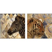 Framed Golden Safari 2 Piece Art Print Set