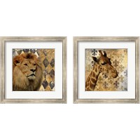 Framed 'Golden Safari 2 Piece Framed Art Print Set' border=