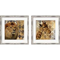 Framed 'Golden Safari 2 Piece Framed Art Print Set' border=