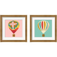 Framed 'Hot Air Balloon 2 Piece Framed Art Print Set' border=