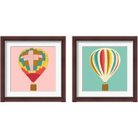 Framed 'Hot Air Balloon 2 Piece Framed Art Print Set' border=