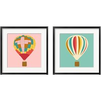 Framed Hot Air Balloon 2 Piece Framed Art Print Set