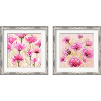Framed 'Pink Love 2 Piece Framed Art Print Set' border=
