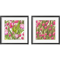 Framed 'Tulip Symphony 2 Piece Framed Art Print Set' border=