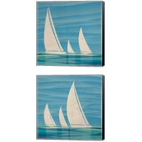 Framed 'Water Journey 2 Piece Canvas Print Set' border=
