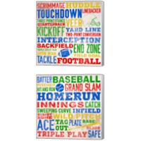 Framed 'Ball Typography 2 Piece Canvas Print Set' border=