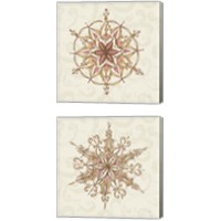 Framed 'Elegant Season Snowflake 2 Piece Canvas Print Set' border=