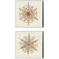 Framed 'Elegant Season Snowflake 2 Piece Canvas Print Set' border=