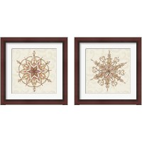 Framed Elegant Season Snowflake 2 Piece Framed Art Print Set