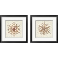 Framed Elegant Season Snowflake 2 Piece Framed Art Print Set