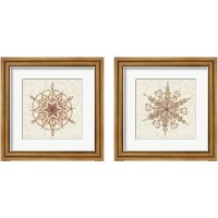 Framed 'Elegant Season Snowflake 2 Piece Framed Art Print Set' border=
