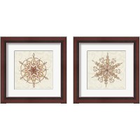 Framed 'Elegant Season Snowflake 2 Piece Framed Art Print Set' border=
