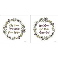 Framed 'Olive Grove 2 Piece Art Print Set' border=