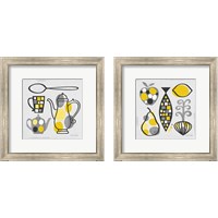 Framed 'Modern Kitchen  2 Piece Framed Art Print Set' border=