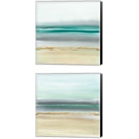 Framed Linear Emerald 2 Piece Canvas Print Set