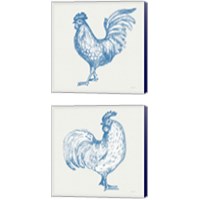 Framed 'Cottage Rooster 2 Piece Canvas Print Set' border=