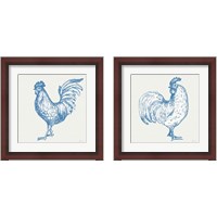 Framed 'Cottage Rooster 2 Piece Framed Art Print Set' border=