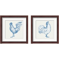 Framed Cottage Rooster 2 Piece Framed Art Print Set