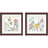 Framed 'Honeybee Blossoms 2 Piece Framed Art Print Set' border=